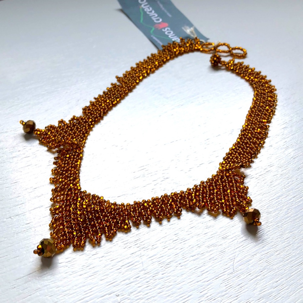 Handmade Beaded Guatemalan Necklace | Adjustable Length NWT